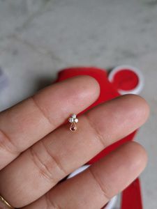 Nose Pin Gold Shaining stone