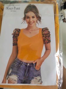 Chic Yellow Crop Top - M Size