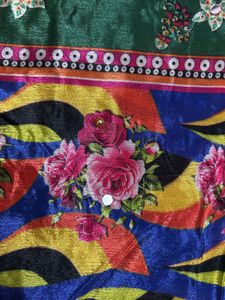 Vintage Floral Print Dupatta