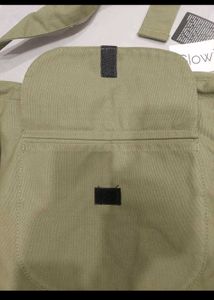 Olive Green Canvas Messenger Bag