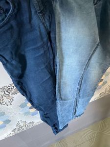Two-Tone Denim Jeans
