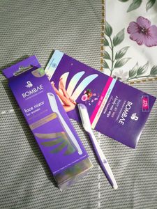 BOMBAE Face Razor With Wax Strips