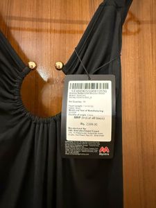Black Keyhole Ring Detail Bodycon Maxi Dress