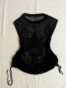 Open Knit Corchet Top