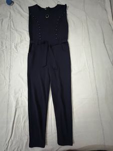Navy Sleeveless Jumpsuit