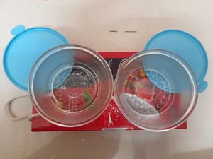 Glass Bowl Set(2 Psc) With Lid