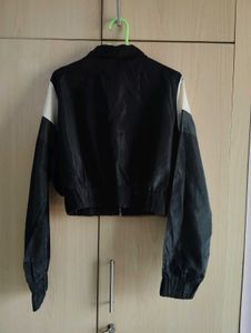 Black Cropped Track Jacket