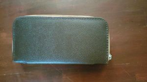 Brown Leather Zip Wallet