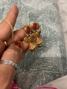 Gold Tone Jhumka Earrings