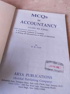 MCQs In Accountancy By DK Goal