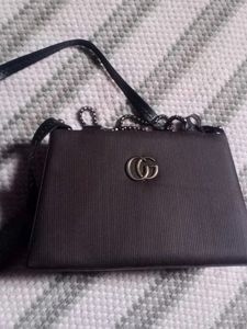 Gucci Inspired Black Shoulder Bag