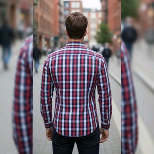 Men&#39;s Plaid Casual Shirt