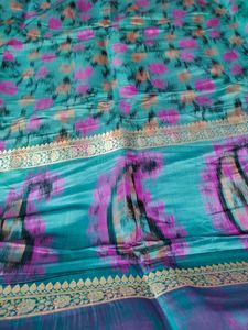 Mulberry Silk Ikkat Banarsi Saree