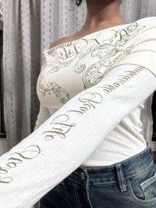 Vintage Y2K Inspired Ribbed Top