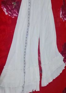 Elegant White plazo frock