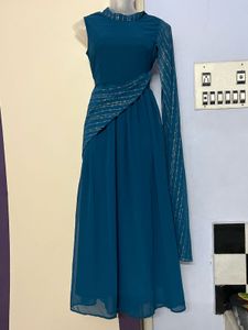 Pintrest Elegant Teal Ethnic Gown