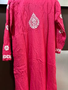 Original Chikankari Light Red Kurta