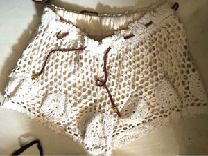 Crochet Beige Shorts