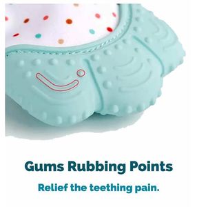 Silicone Teether Mitten Gloves Polka Dot Print