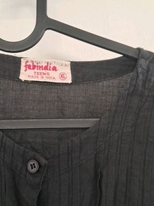 Fabindia Cotton Top (Black)