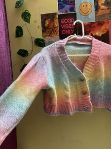Rainbow Knit Cardigan