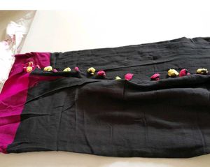 Black cotton Saree