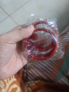 Red &amp; Gold Bangles combo