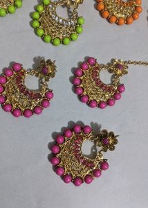 Earrings Mangtika Set Combo