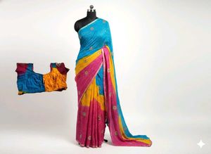 saree garba night style or jaipuri print 💗