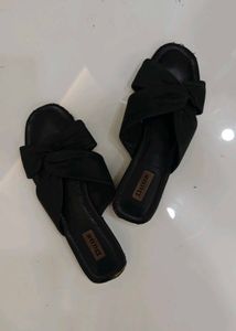 Dune Black Bow Slides