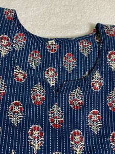Blue Floral Short Kurti For Women’s 🪷