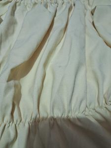 Yellow Off-Shoulder Peplum Top