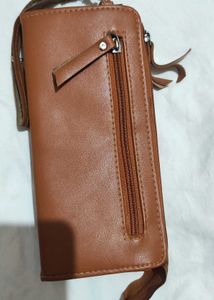Leather Wallet Women Tan Colour