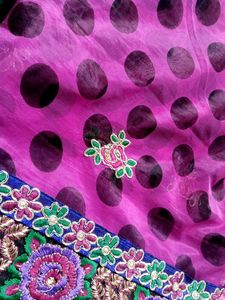 Elegant Green &amp; Purple Saree