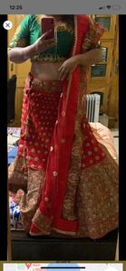 Royal tomato red Lehenga