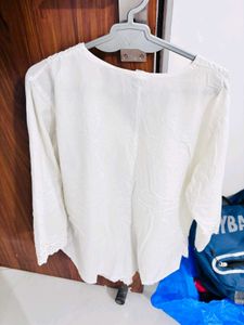 Elegant White Embroidered Top