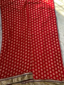 Karvachauth Special Red Embroidered Saare