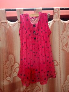 Hot Pink Sleevless Top