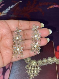 Silver golden necklace