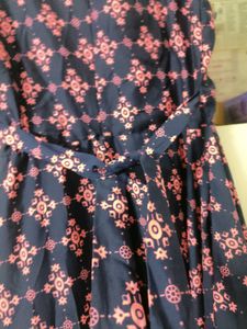 Asymmetrical Hem Print Dress