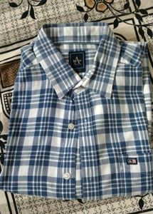 Arrow Blue & White Plaid Shirt