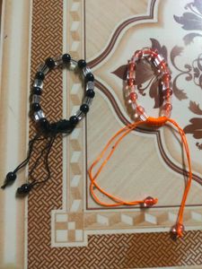 Black And Orange Bracelets