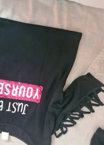 2 Black Crop Tops