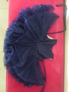 Navy Blue Tulle Dress