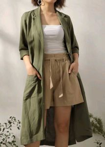 Light Olive Green Women Coat 🧥