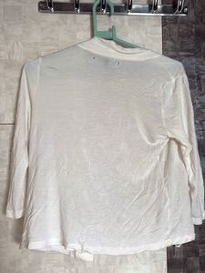 White Cropped Cardigan