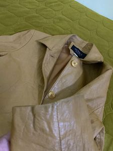 Vintage light Nude Leather Blazer Bust 34-36
