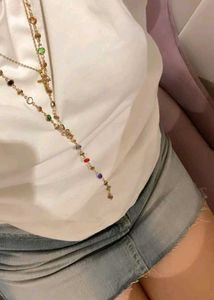 Beaded Cross Pendant Necklace