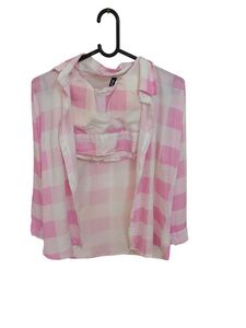 Pink And White Fashionable Top