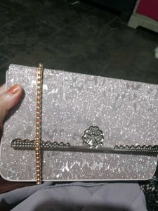 Sparkly Silver Clutch